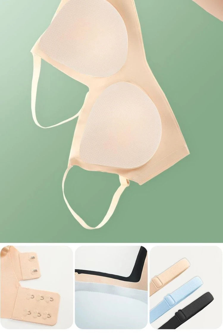 Latex Seamless Women Bras Wireless Comfortable Sports Bra Nylon Fabric One-piece Small Bust Gathered Bralette Female Underwear Aviola