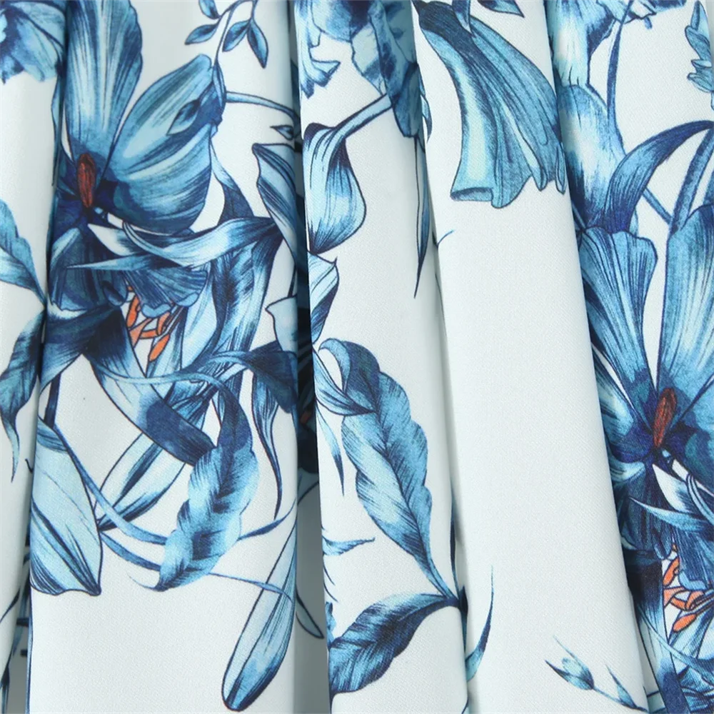 BM&MD&ZA2025Flower Print Halter Collar Summer New Arrivals Women's Backless Casual A-line Dress Short Skirt Aviola