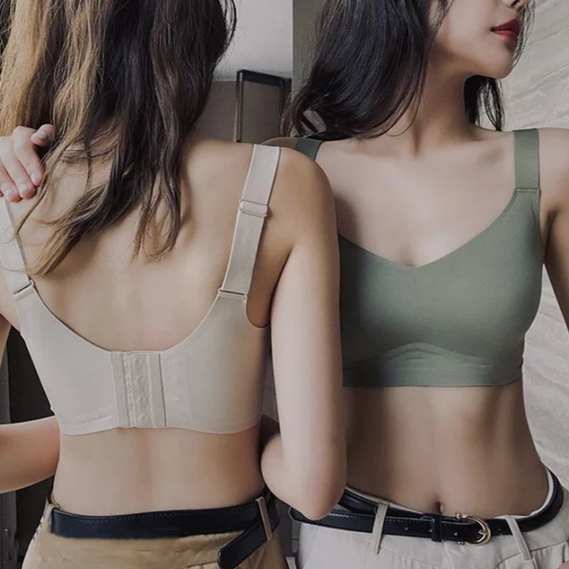 3Pcs/Set Seamless Bras For Women Padded Bra Non-wire Underwear Sexy Lingerie Wide shoulder Straps Brassiere Soft Tops Intimates Aviola