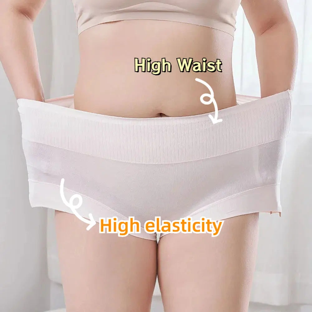 3pcs/Set Plus-size Panties for Women Full Coverage Cotton Lady Breathable Underpants Comfortable Soft Underwear Aviola