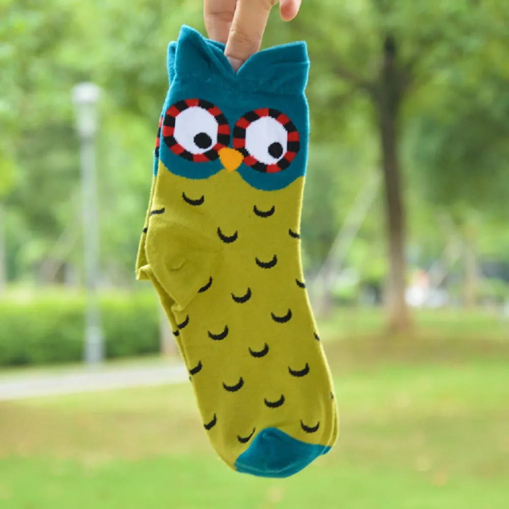 5 Pairs Socks Korea Style Cute Animal  Socks Cartoon Cotton Lady Short Socks Aviola