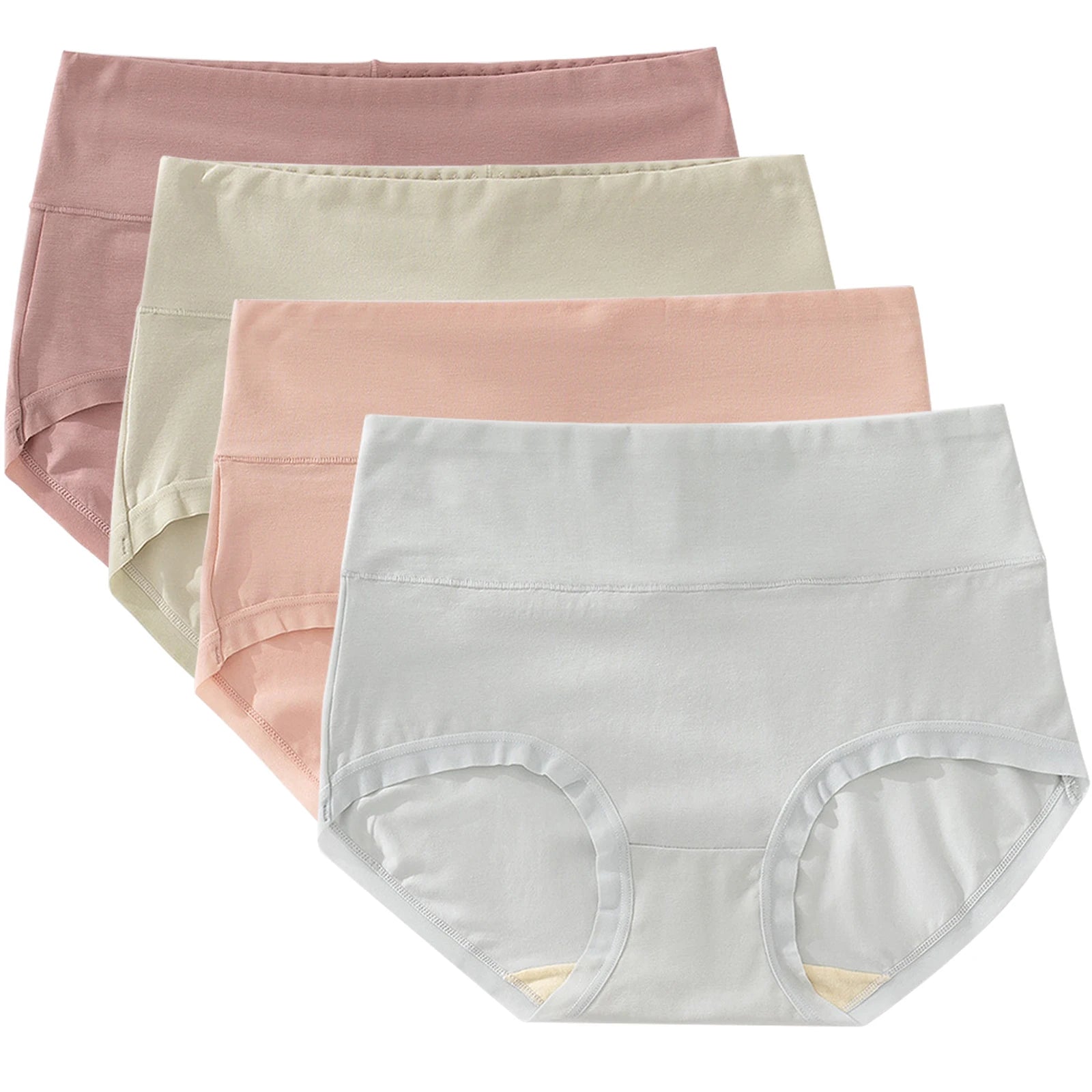 4pcs/Set Women Cotton Underwears Comfortable Soft Breathable Elastic Underpants Lady Panties Girls Briefs Aviola