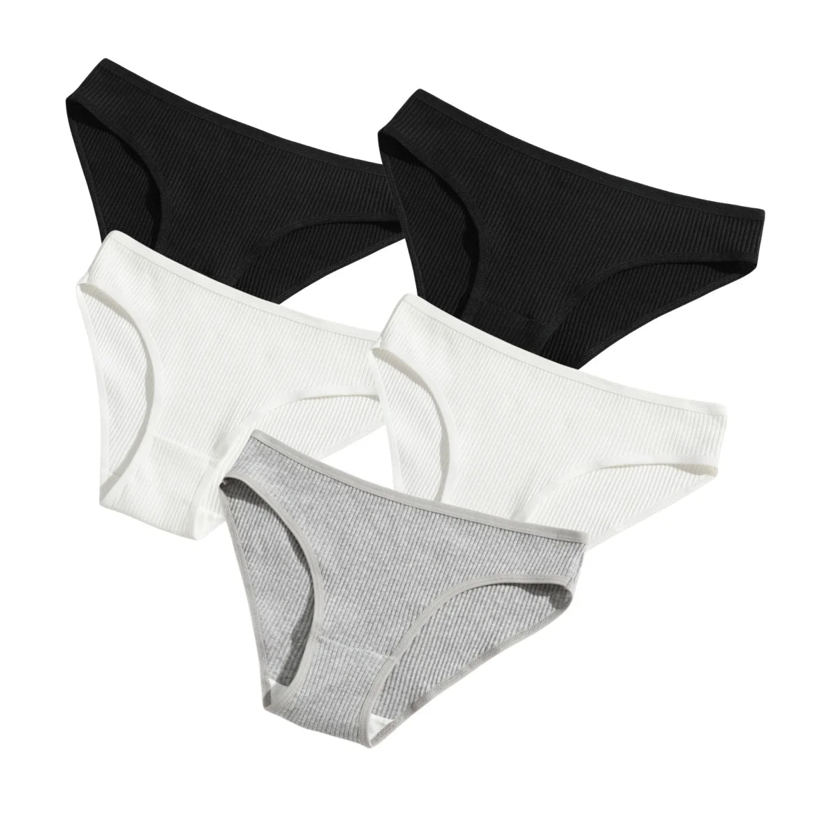 5Pcs/Set Women's Cotton Panties Sexy Underpants Solid Color Briefs Female Comfortable Stretch Soft Lingerie S-XXL Aviola