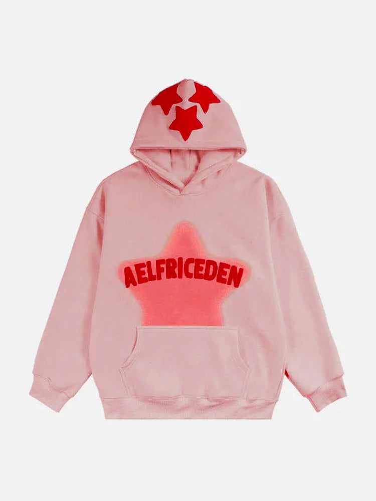 2024 Fall hip hop street graffiti hoodie women's retro casual sports baggy hoodie Aviola