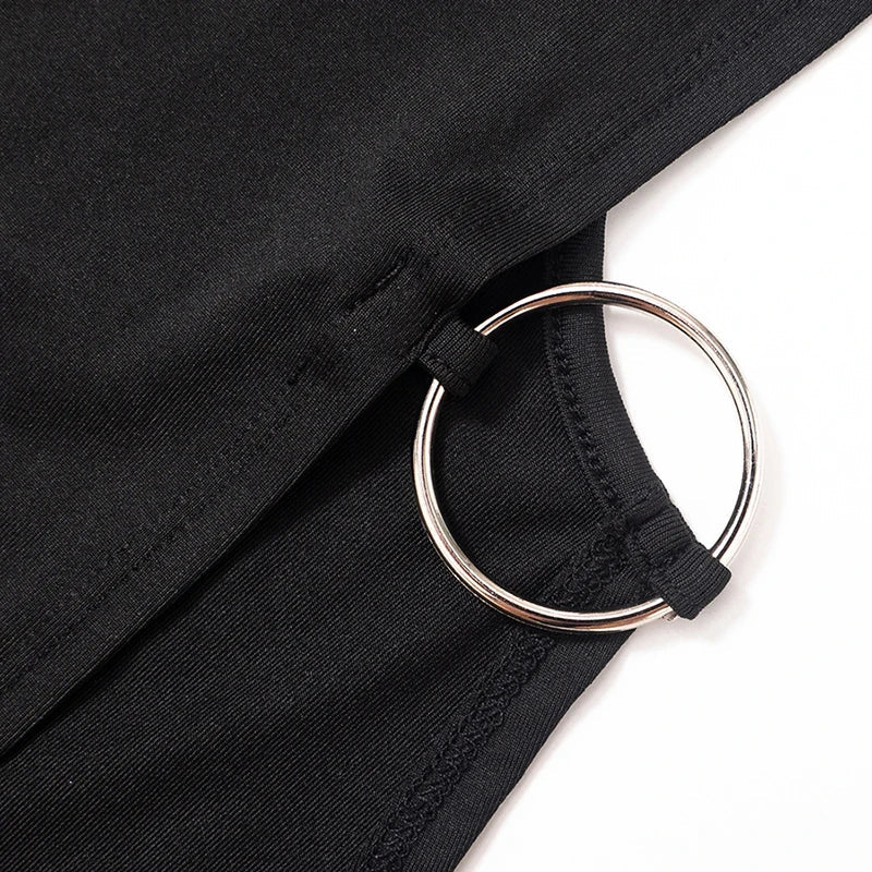 Y2K summer new solid color backless hollow hanging neck sexy spicy girl tight fitting dress Aviola