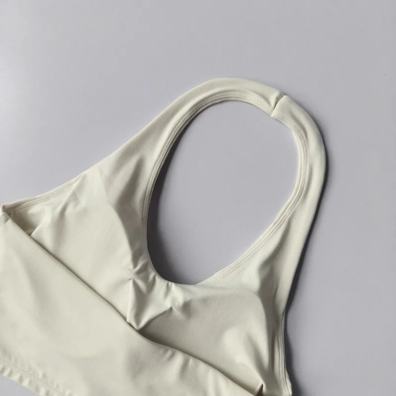 Women's Sexy Hanging Neck Sports Bra Quick Dry Fitness Beauty Back Training Running Sports Bra Comfortable Support Yoga Bras Aviola
