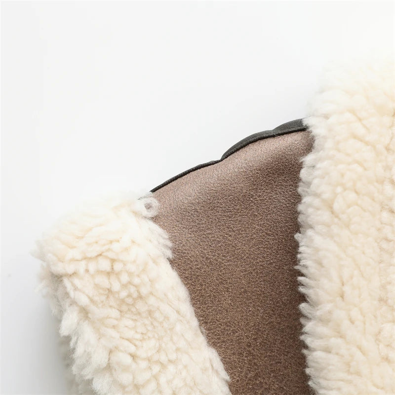 RARF 2024 autumn winter new ladies warm fur integrated sleeveless fleece stitching coat vest jacket Aviola