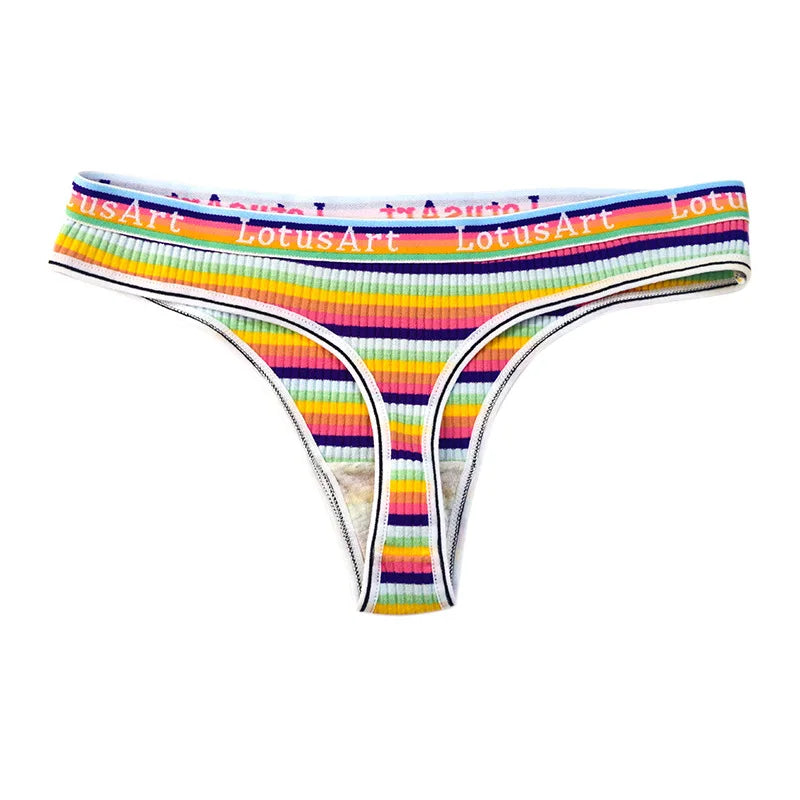 3pcs/Set Colorful Low Waist Cotton Panties for Women Panties Lingerie Breathable Female Girl Briefs Comfortable Pants Aviola