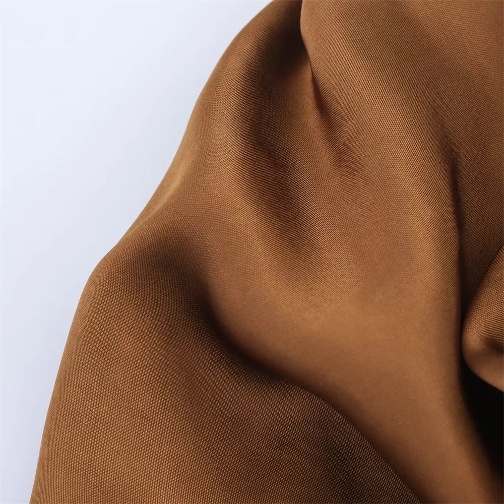 BM&MD&ZA2025silk satin texture halter neck temperament backless slim solid color midi dress summer women's wear Aviola