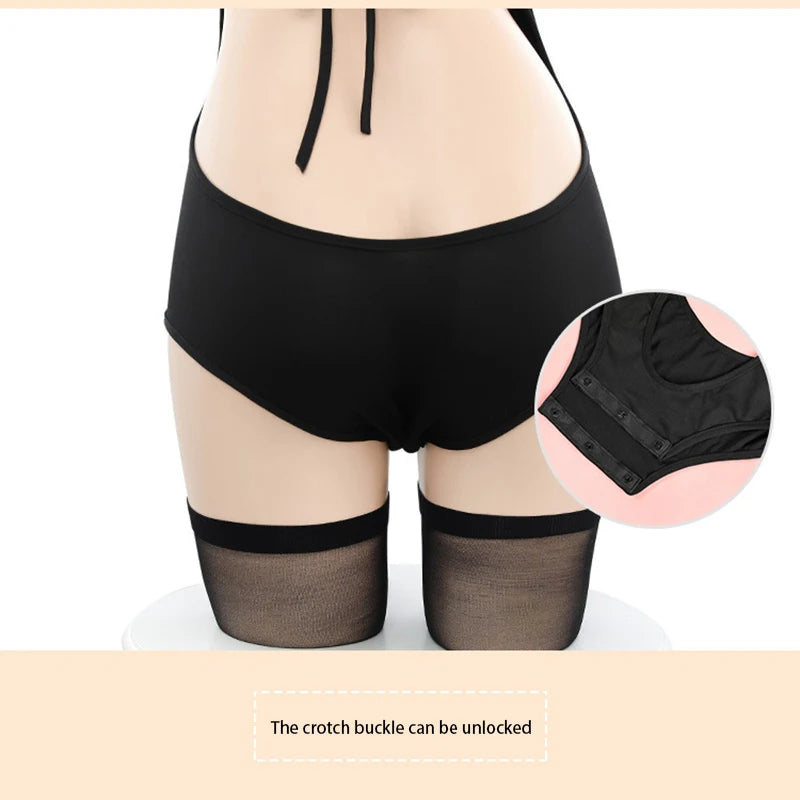 Sexy Crotchless Underwear Women Crossed Lines Hollow Bra & Brief Sets Porn Costume Backless Teddy Body Suits Erotic Lingerie Set Aviola