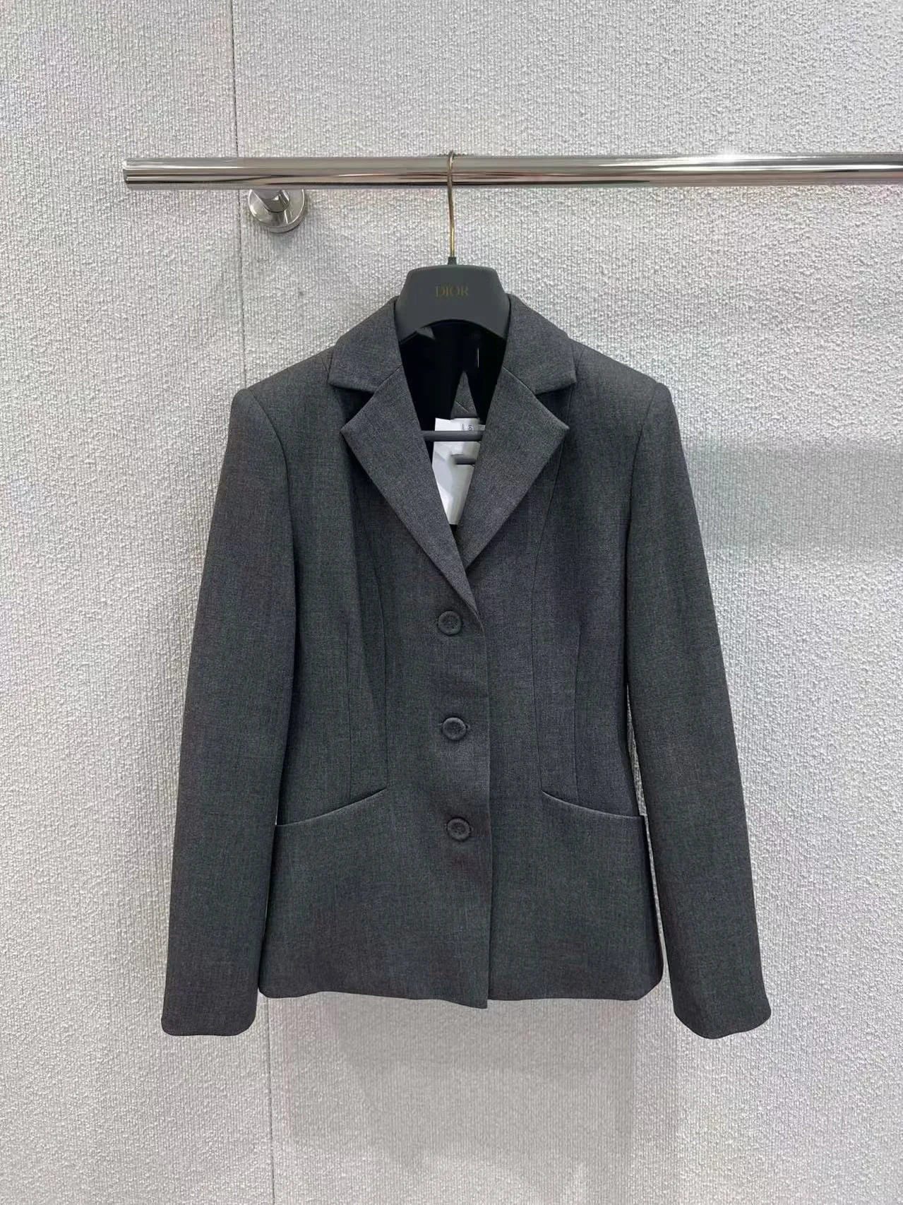 Women’s 3D Tailored Cropped Blazer – Ivory Wool-Silk - Image 10