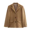 Relaxed Single Breasted Suit Jacket - Image 8