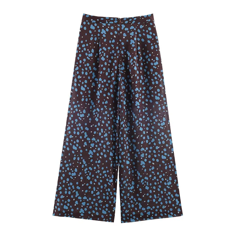Polka-Dot V-Neck Sleeveless Vest and High-Waist Casual Trousers Two-Piece Set - Image 5