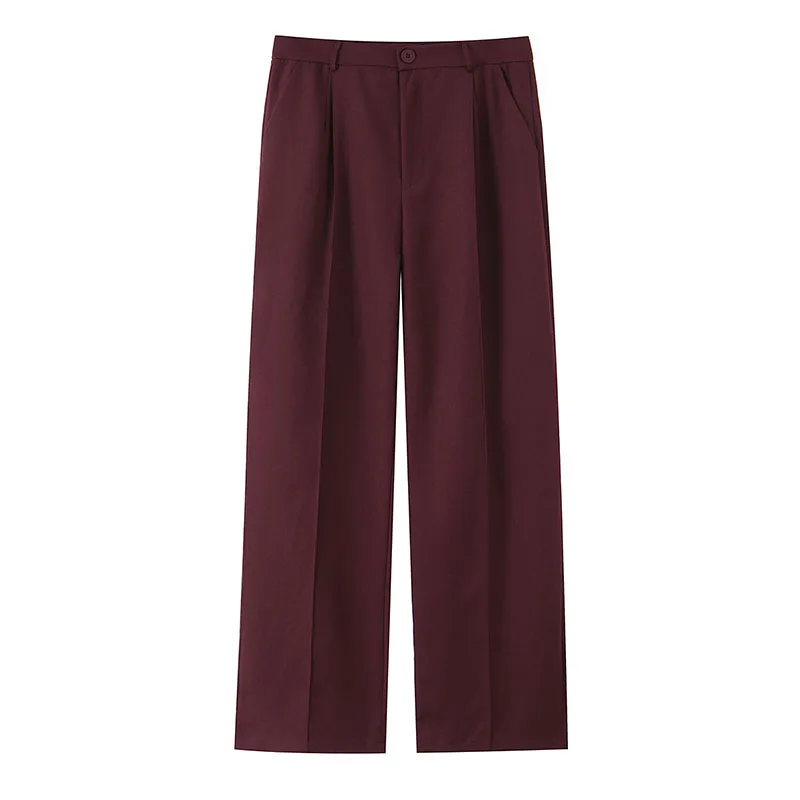 Notched-Collar Sleeveless Vest and Full-Length Trousers Two-Piece Set - Image 4