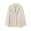 Faux Fur Single-Breasted Pocket Blazer - Image 7