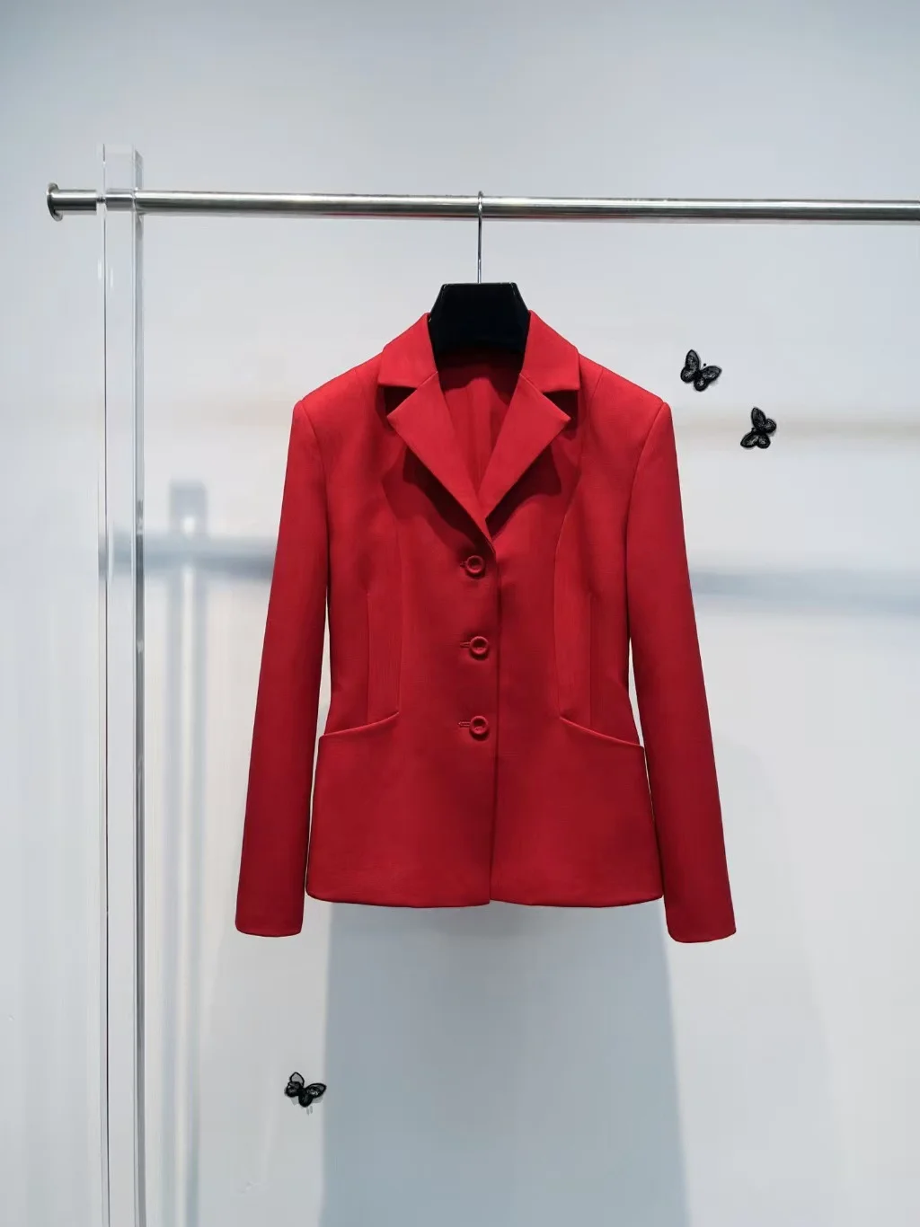 Women’s 3D Tailored Cropped Blazer – Ivory Wool-Silk - Image 6