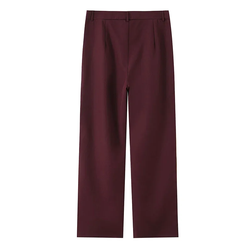 Notched-Collar Sleeveless Vest and Full-Length Trousers Two-Piece Set - Image 5