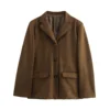 Relaxed Single Breasted Suit Jacket - Image 9