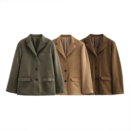 Relaxed Single Breasted Suit Jacket